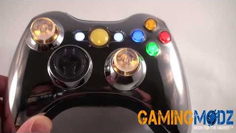 Chrome Yellow Xbox Controller w/ Illumination Thumb Sticks