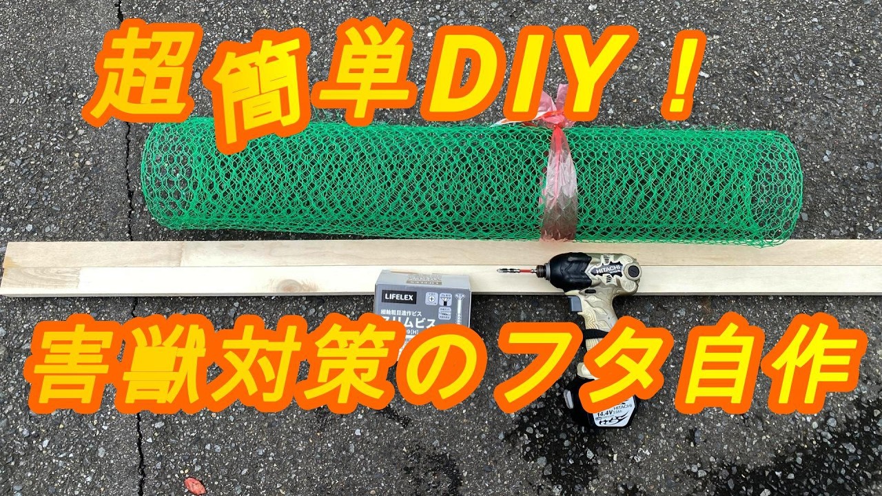 らんちゅう飼育】超簡単DIY！屋外プラ舟の天敵から金魚を守るネット