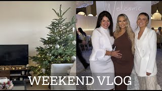 WEEKEND VLOG | CHRISTMAS TREE & BABY SHOWER | ZOE HAGUE