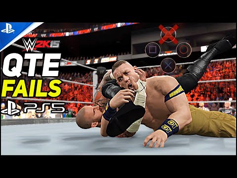 Every QTE Fails WWE 2K15 on PS5! (Quick Time Event) 4K 60FPS