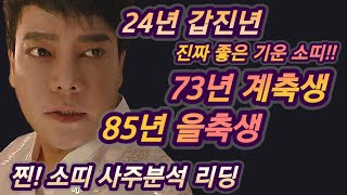24년 갑진년 정말 운좋은 73년 계축생 과 85년 을축생 신년운세 및 사주분석 리딩 [서울유명한점집☆천후사…