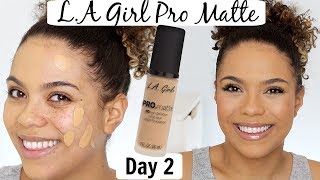 LA Girl Pro Matte Foundation Review/Wear Test | 12 DAYS OF FOUNDATION DAY 2 screenshot 5