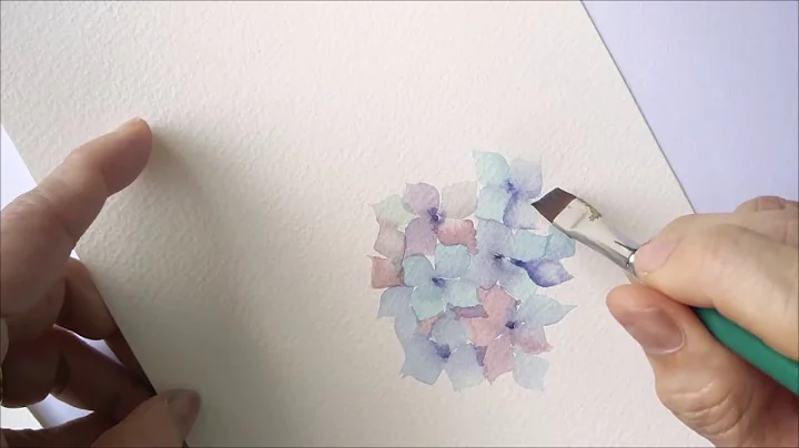 Blue Hydrangeas with Angle Brush