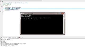 Program to print your details(Name,DOB,contact No.)