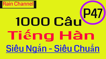 P47- 1000 Câu Tiếng Hàn Siêu Ngắn Thông Dụng - Học từ vựng tiếng Hàn Quốc-Online-Tiếng Hàn Giao Tiếp