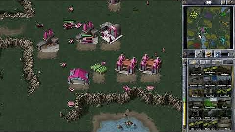 Command & Conquer Remastered Collection, PC gameplay, Red alert, skirmish, 1 vs 7 AI hard.