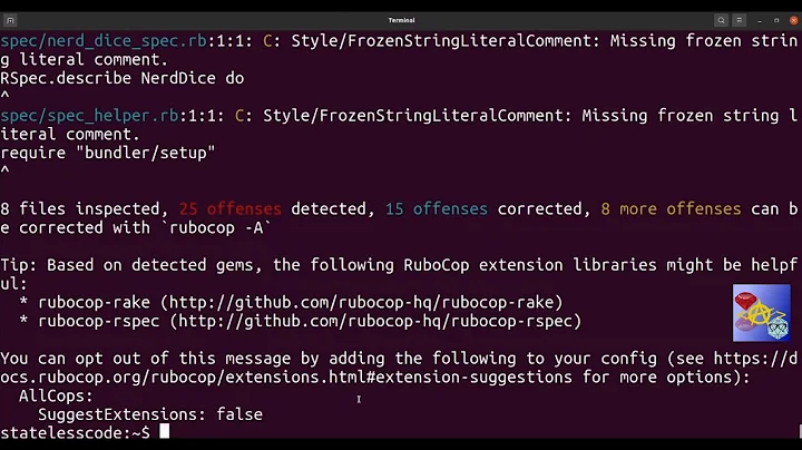 Codecast: Create a RubyGem 03: Set up RuboCop and flesh out the README