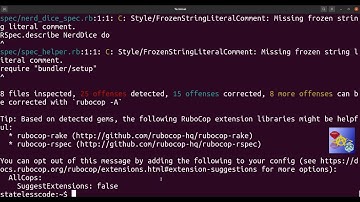 Codecast: Create a RubyGem 03: Set up RuboCop and flesh out the README