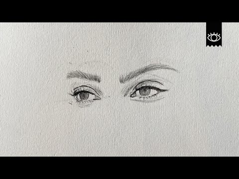 Draw With Us | Full Art Process Of Drawing Eyes In 3/4 View (Zoe Kravitz) ✨ Satisfied Pencil Drawing