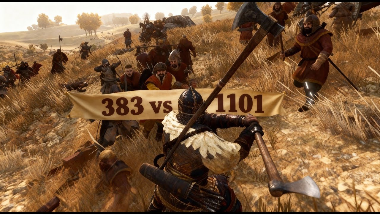 383 Hardened Troops vs 1101 Enemy Army in Mount and Blade II Bannerlord