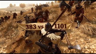 383 Hardened Troops vs 1101 Enemy Army in Mount and Blade II Bannerlord