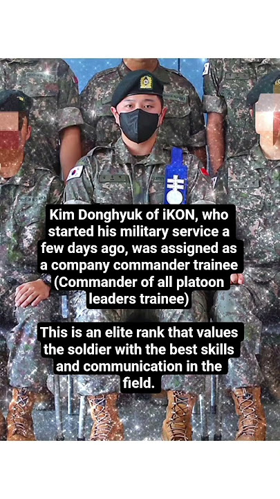 iKON DK becomes a trainee commander in his military division #kpop #foryou #viralvideo #shortvideo