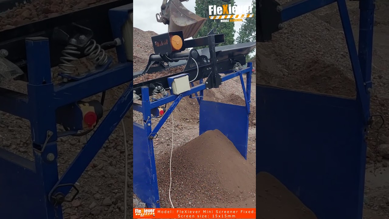 FleXiever Mini Screener Fixed: screening soil (afzeven grond / tamisage de la terre).