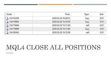 (MQL4) Close All Positions Programmatically