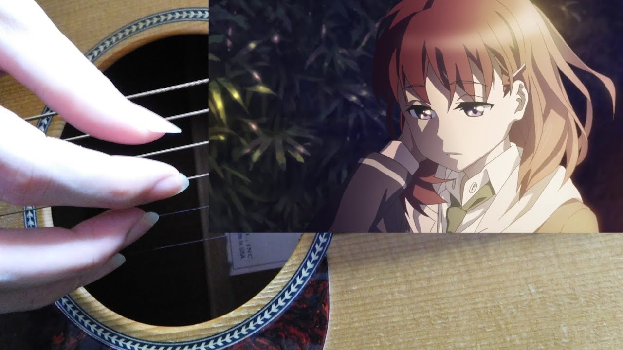 Behind アニメ Just Because Ed ソロギター Fingerstyle Guitar Dadgad Youtube