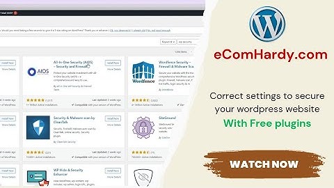 🔒💻 Discover the Ultimate FREE Security Plugins to Safeguard Your WordPress Site!  #WordPressSecurity