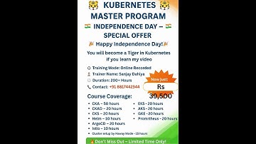 Kubernetes Master Program – From ₹40,000 to ₹39,500 – Limited Time! 🔥 #kubernetes  #learnkubernetes