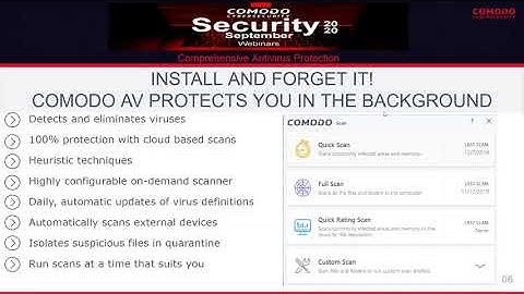 Comodo Client Security- Security September Webinar Series