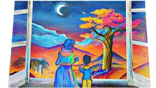 Happy Mother's Day Drawing /Maa /special day/Acrylic painting for beginners