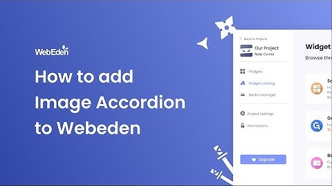 How to add an Image Accordion to WebEden
