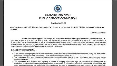 HPPSC Assistant Engineer (Civil and Electrical) PWD Vacancy