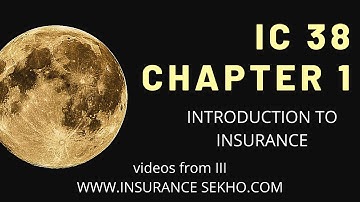 IC38 CHAPTER1 : Introduction to Insurance