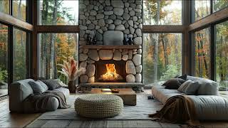 Relax & Unwind 🦋 | Cozy Stone Fireplace Ambience & Fire Sounds in the Woods by Soothing Ambience 156 views 1 month ago 3 hours