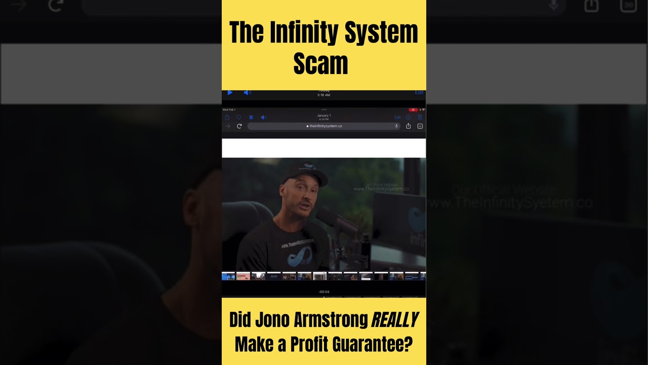 The Infinity System Review and Scam Warning | Does Jono Actually Make a Profit Guaranty??? 