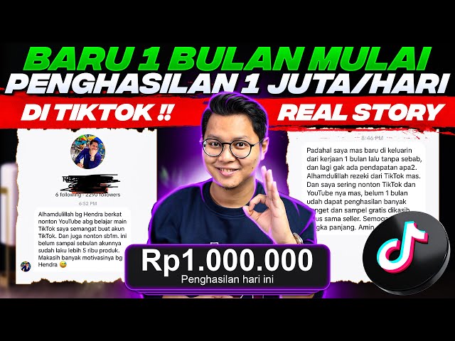 TANPA EDIT VIDEO, Baru 1 Bulan Mulai⁉️ 1 Juta Per Hari Dari Tiktok Affiliate! class=