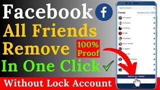 How To Unfriend All Facebook Friends | Delete & Remove All Facebook People | 2021