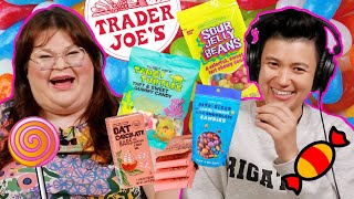 Kristin And Jen Try Every Trader Joe's Candy | Kitchen & Jorn