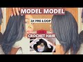 INSTALLING MODEL MODEL GLANCE 3X PRE-LOOP YAKY CROCHET HAIR | + REVIEW ♡