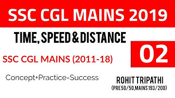 Time Speed and Distance Questions asked in SSC CGL Mains (2011-2018) by Rohit Tripathi | Part-2