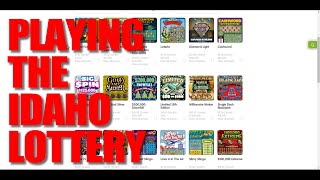 Prizes remaining and % of tickets sold in the Idaho Lottery scratch games.