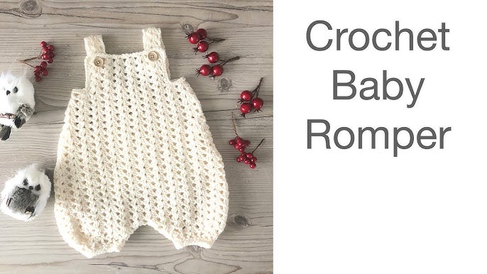 Crochet Baby Romper Bjorn, app. 6 - 9 months, free crochet pattern