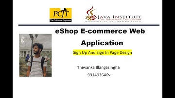 Web Project  E Shop TASK 01 ||  Java Institute
