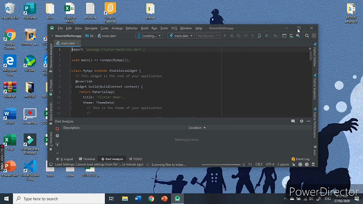 How to create a mobile application using Dart Language via Android Studio IDE