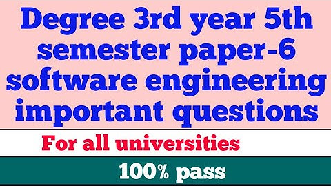 Degree 3rd year 5th semester computer paper 6 important Questions
