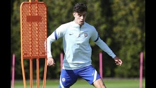 Kai Havertz's First Chelsea Training Session In Cobham