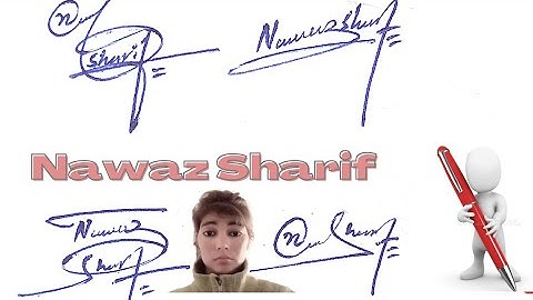 Nawaz sharif name signature#name signature with arooj