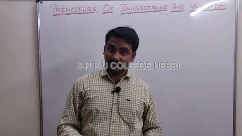 II PU BIOLOGY; Chapter-5; Principles of Inheritance & Variation; Part-1;Lecture by Mr. Sunil Chittal