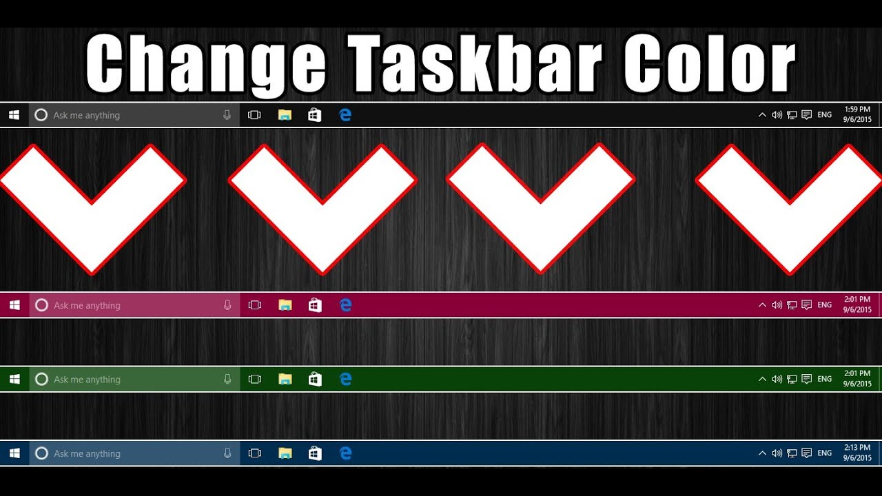 How To Change Windows 10 TaskBar Color - YouTube