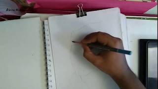 Outline of Lord Byron's Face ; Portrait Tutorial , Day One