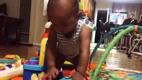 Joseph Lear playing with grandma
