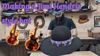 Watch me make a Jimi Hendrix style hat. #handmade #rock #rocknroll 
