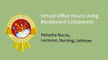 Virtual Office Hours Using Blackboard Collaborate