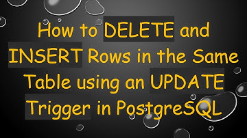 How to DELETE and INSERT Rows in the Same Table using an UPDATE Trigger in PostgreSQL