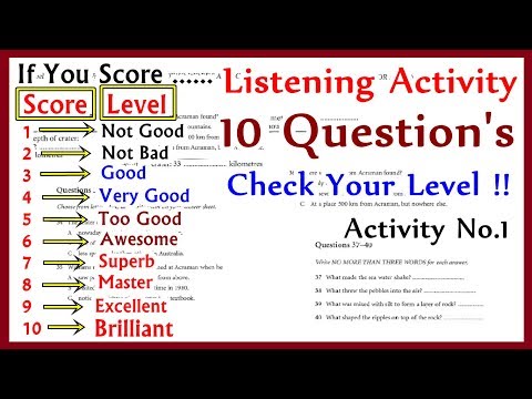 IELTS LISTENING TEST ( ACTIVITY NO.1 ) 2017 WITH ANSWERS | 25.09.2017