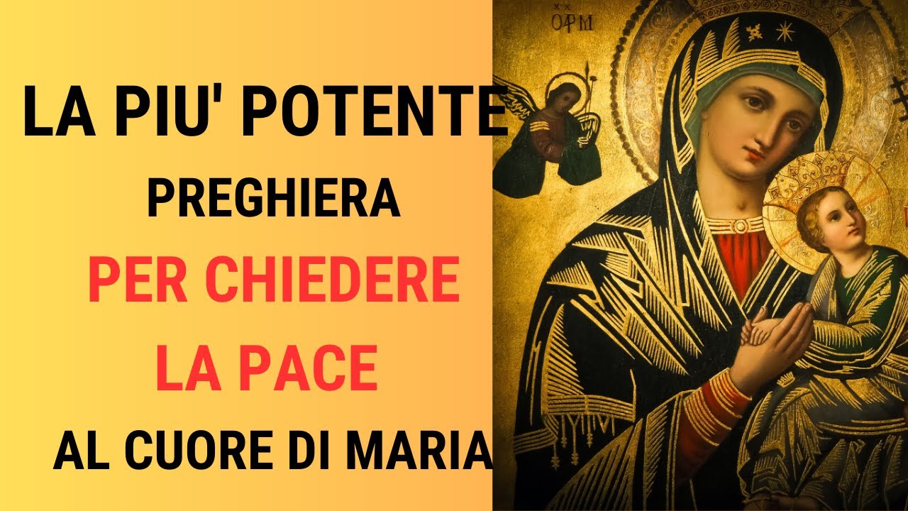 PREGHIERA PER CHIEDERE PACE E SALVEZZA - YouTube