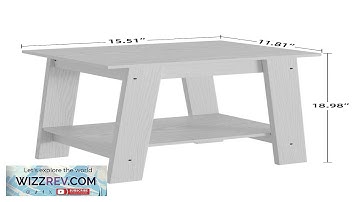 Garvee End Table Small Side Table Nightstand With 2 Tier Storage Shelf Wood